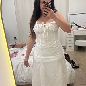 Elegant White Corset Dress